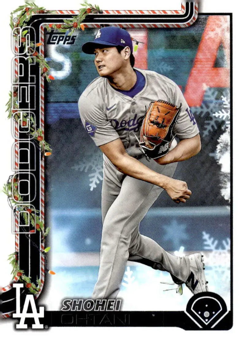 2025 Topps Holiday #H1 Shohei Ohtani NM-MT Los Angeles Dodgers Baseball Card - Baseball Card Single