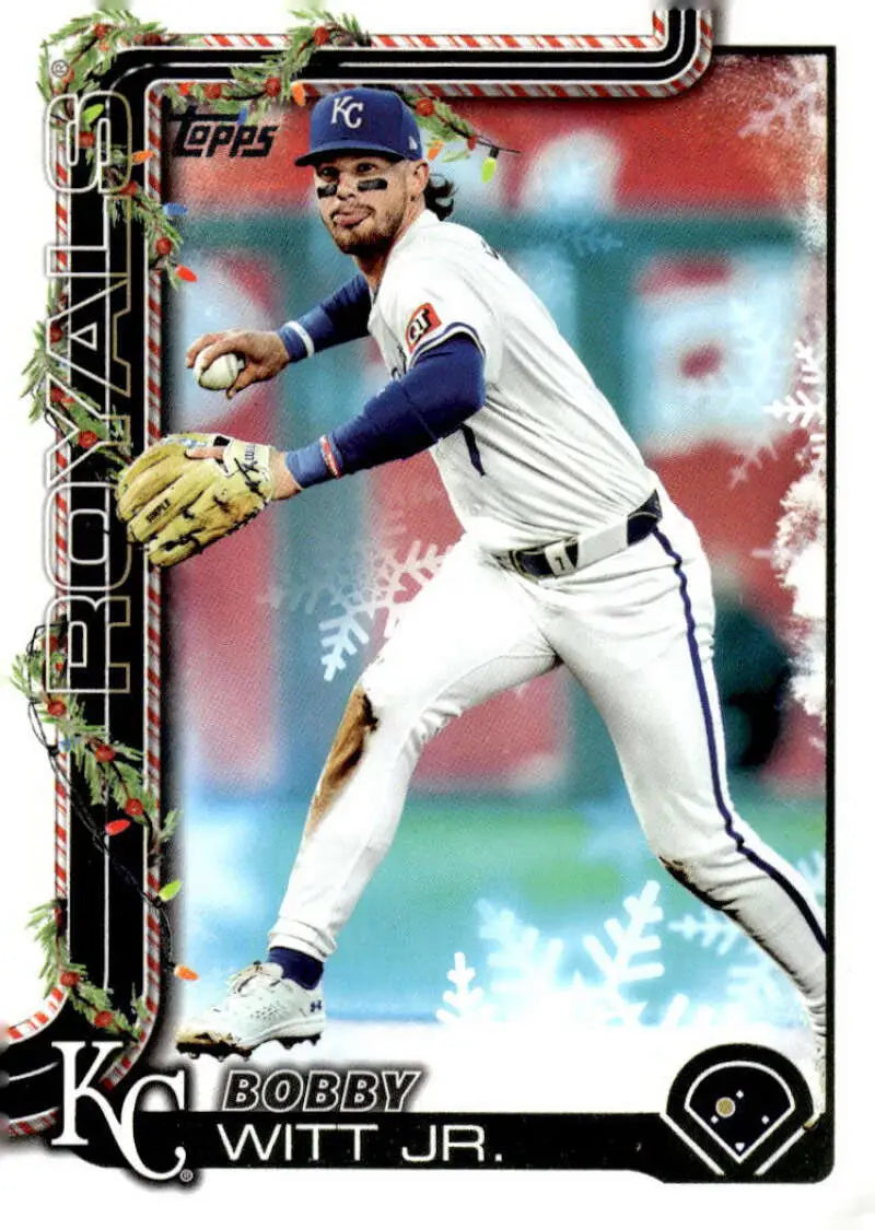 2025 Topps Holiday #H100 Bobby Witt Jr. NM-MT Kansas City Royals Baseball Card - Baseball Card Single