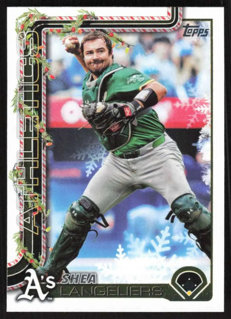 2025 Topps Holiday #H102 Shea Langeliers NM-MT Athletics Baseball Card - Baseball Card Single