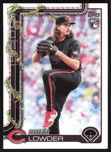 2025 Topps Holiday #H104 Rhett Lowder NM-MT RC Rookie Reds ID:79917 - Baseball Card Single