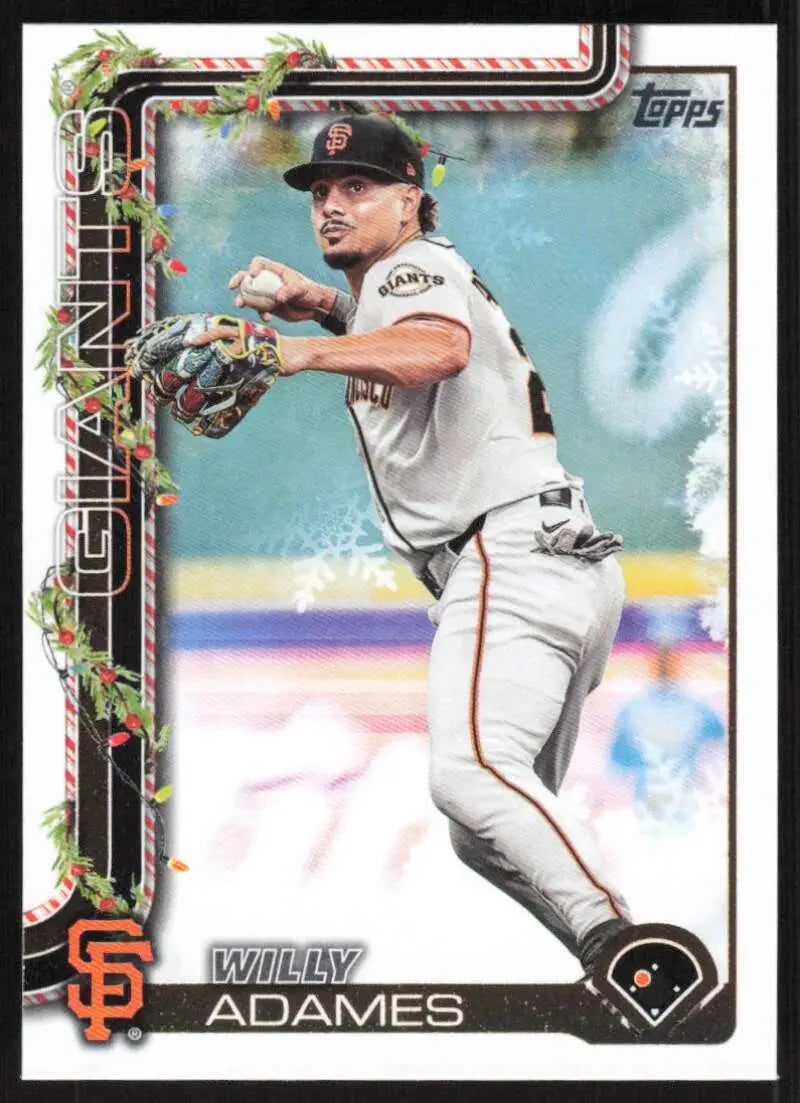 2025 Topps Holiday #H110 Willy Adames NM-MT San Francisco Giants Baseball Card - Baseball Card Single