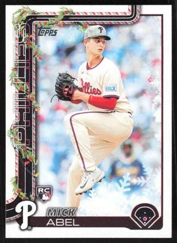 2025 Topps Holiday #H111 Mick Abel NM-MT RC Rookie Phillies ID:80578 - Baseball Card Single