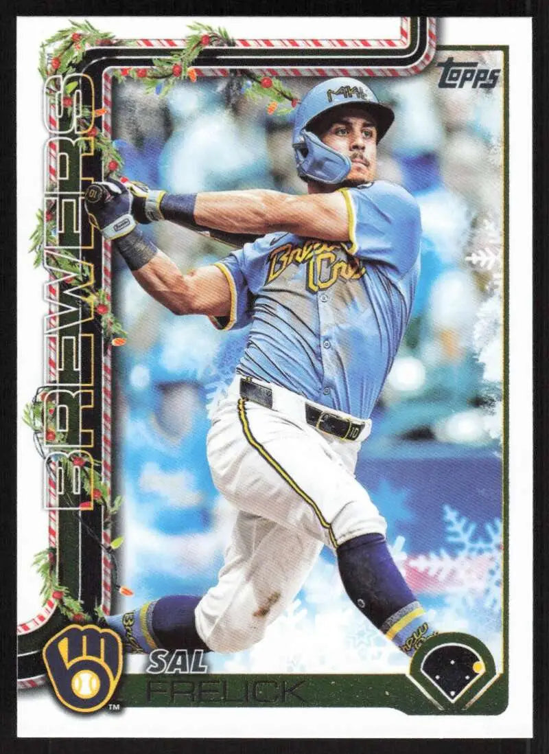 2025 Topps Holiday #H112 Sal Frelick NM-MT Milwaukee Brewers Baseball Card - Baseball Card Single