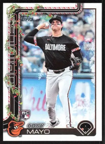 2025 Topps Holiday #H118 Coby Mayo NM-MT RC Rookie Orioles ID:79926 - Baseball Card Single