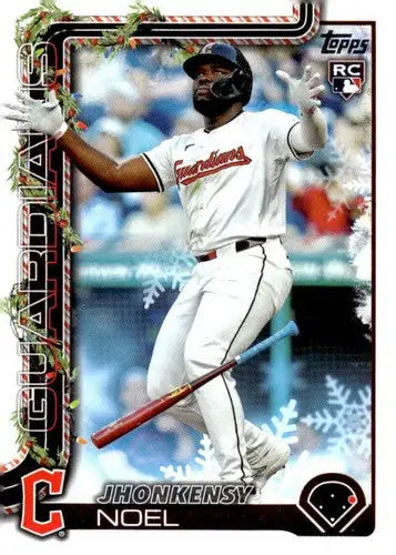 2025 Topps Holiday #H120 Jhonkensy Noel NM-MT RC Rookie Guardians ID:79928 - Baseball Card Single