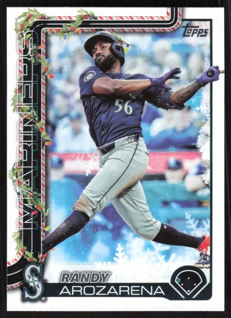 2025 Topps Holiday #H122 Randy Arozarena NM-MT Seattle Mariners Baseball Card - Baseball Card Single