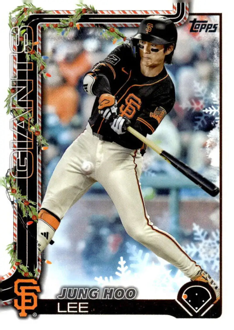 2025 Topps Holiday #H128 Jung Hoo Lee NM-MT San Francisco Giants Baseball Card - Baseball Card Single
