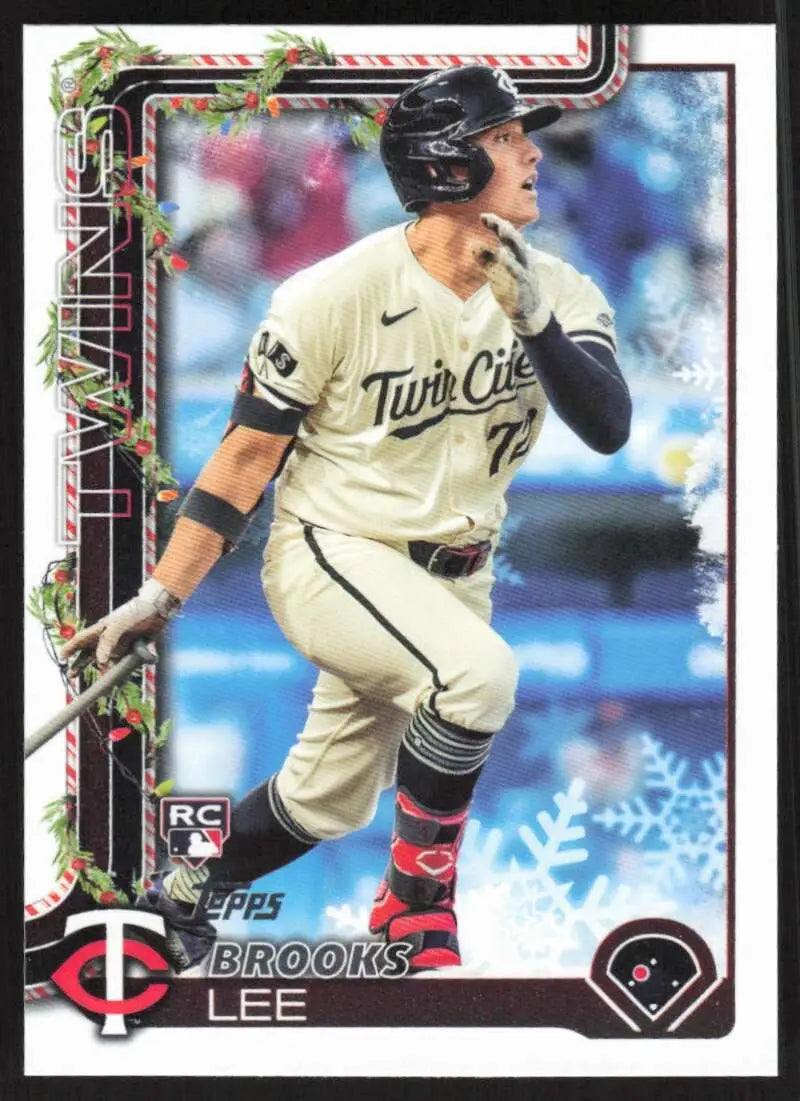 2025 Topps Holiday #H13 Brooks Lee NM-MT RC Rookie Minnesota Twins Baseball Card - Baseball Card Single
