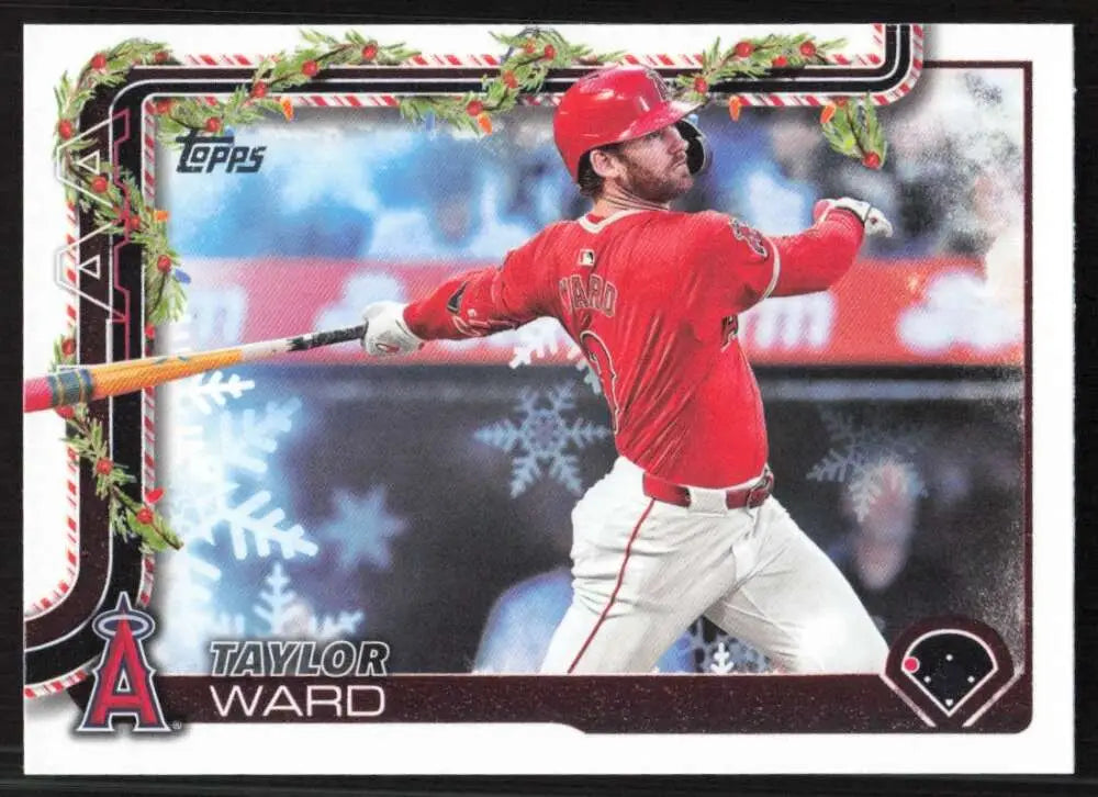 2025 Topps Holiday #H134 Taylor Ward NM-MT Los Angeles Angels Baseball Card - Baseball Card Single