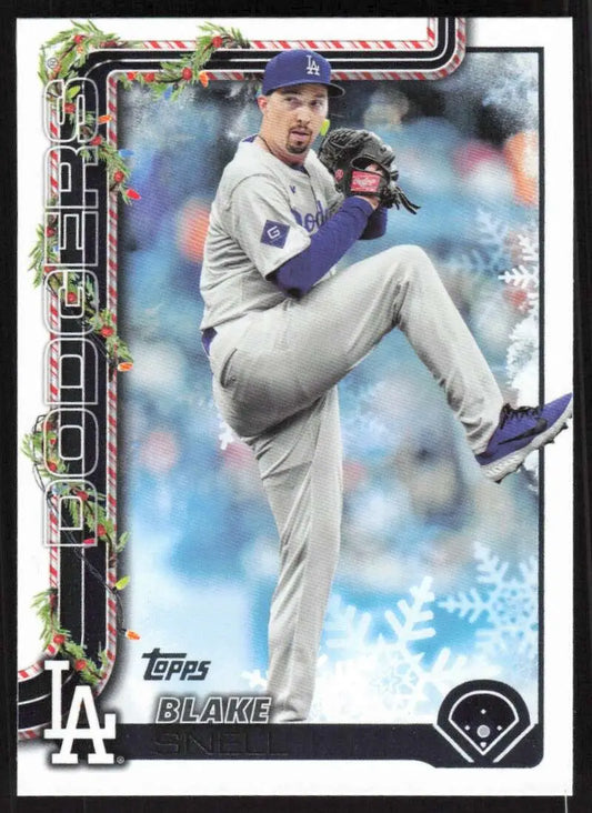 2025 Topps Holiday #H135 Blake Snell NM-MT Los Angeles Dodgers Baseball Card - Baseball Card Single