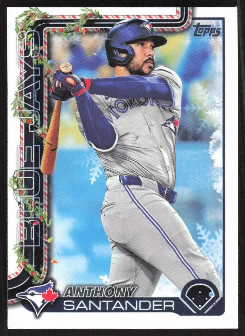 2025 Topps Holiday #H14 Anthony Santander NM-MT Toronto Blue Jays Baseball Card - Baseball Card Single