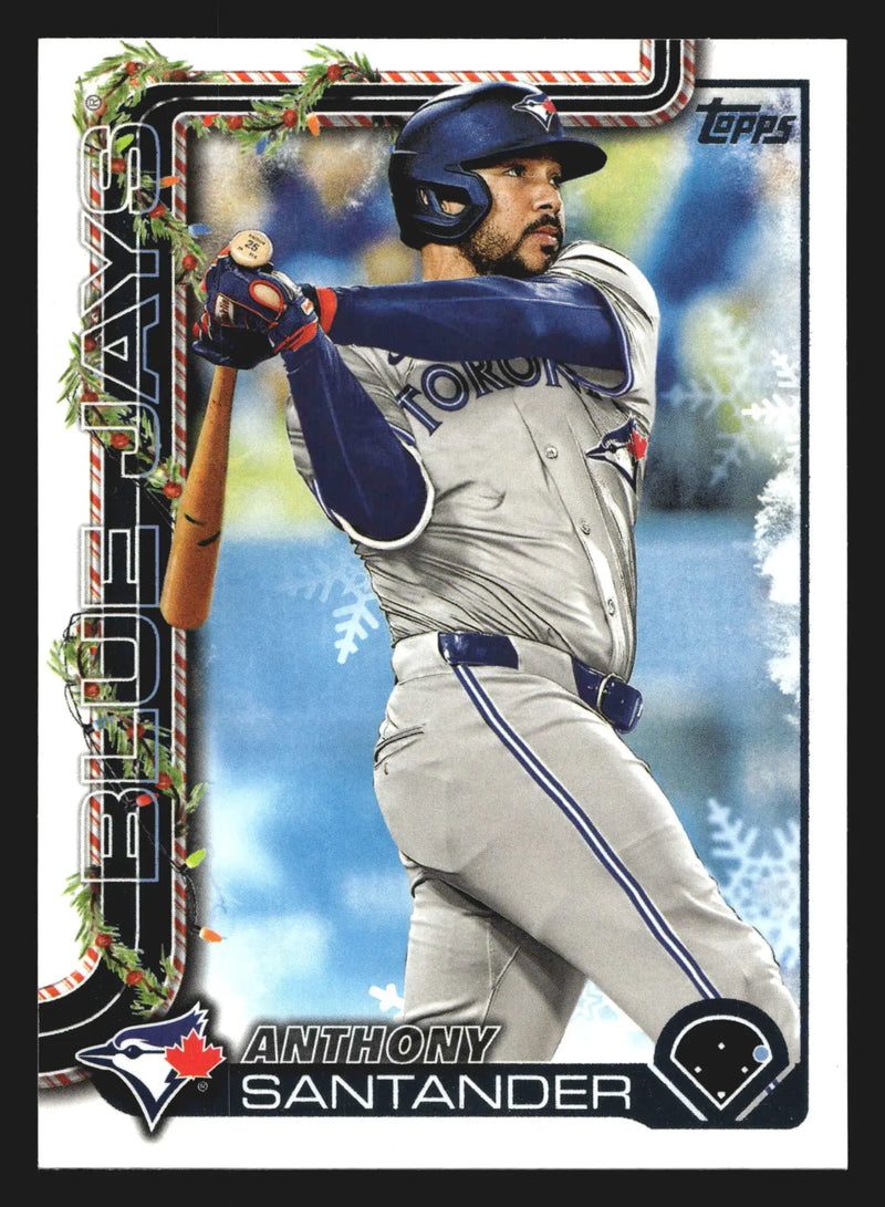 2025 Topps Holiday #H14 Anthony Santander Toronto Blue Jays