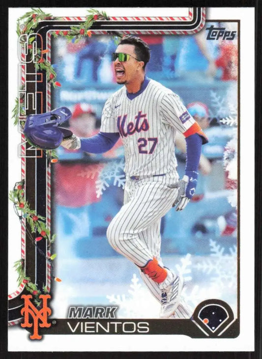 2025 Topps Holiday #H142 Mark Vientos NM-MT New York Mets Baseball Card - Baseball Card Single