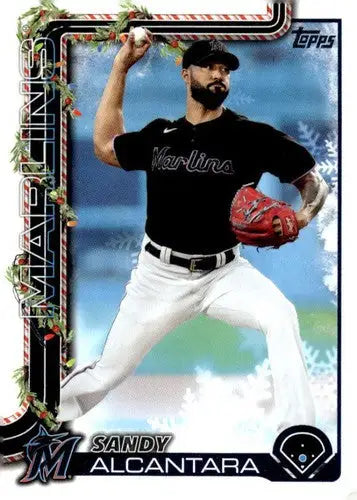 2025 Topps Holiday #H144 Sandy Alcantara NM-MT Marlins ID:79945 - Baseball Card Single