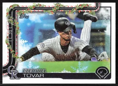 2025 Topps Holiday #H145 Ezequiel Tovar NM-MT Rockies ID:80588 - Baseball Card Single