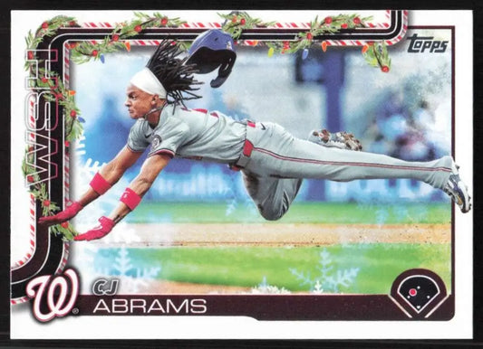 2025 Topps Holiday #H146 CJ Abrams NM-MT Washington Nationals Baseball Card - Baseball Card Single