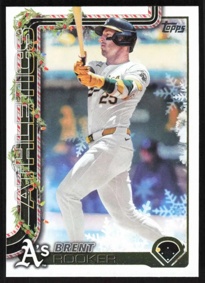 2025 Topps Holiday #H147 Brent Rooker NM-MT Athletics Baseball Card - Baseball Card Single