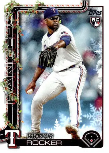 2025 Topps Holiday #H148 Kumar Rocker NM-MT RC Rookie Rangers ID:79958 - Baseball Card Single