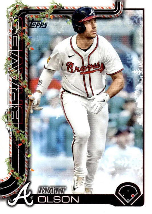 2025 Topps Holiday #H15 Matt Olson NM-MT Atlanta Braves Baseball Card - Baseball Card Single