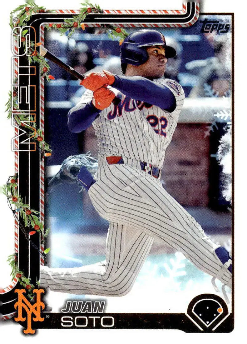 2025 Topps Holiday #H150 Juan Soto NM-MT New York Mets Baseball Card - Baseball Card Single