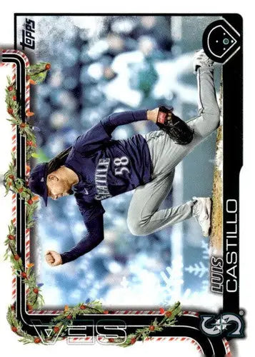2025 Topps Holiday #H152 Luis Castillo NM-MT Mariners ID:79961 - Baseball Card Single