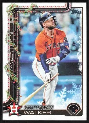 2025 Topps Holiday #H155 Christian Walker NM-MT Astros ID:79963 - Baseball Card Single