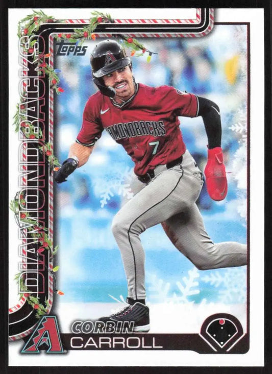 2025 Topps Holiday #H158 Corbin Carroll NM-MT Arizona Diamondbacks Baseball Card - Baseball Card Single