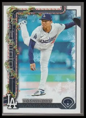 2025 Topps Holiday #H159 Yoshinobu Yamamoto