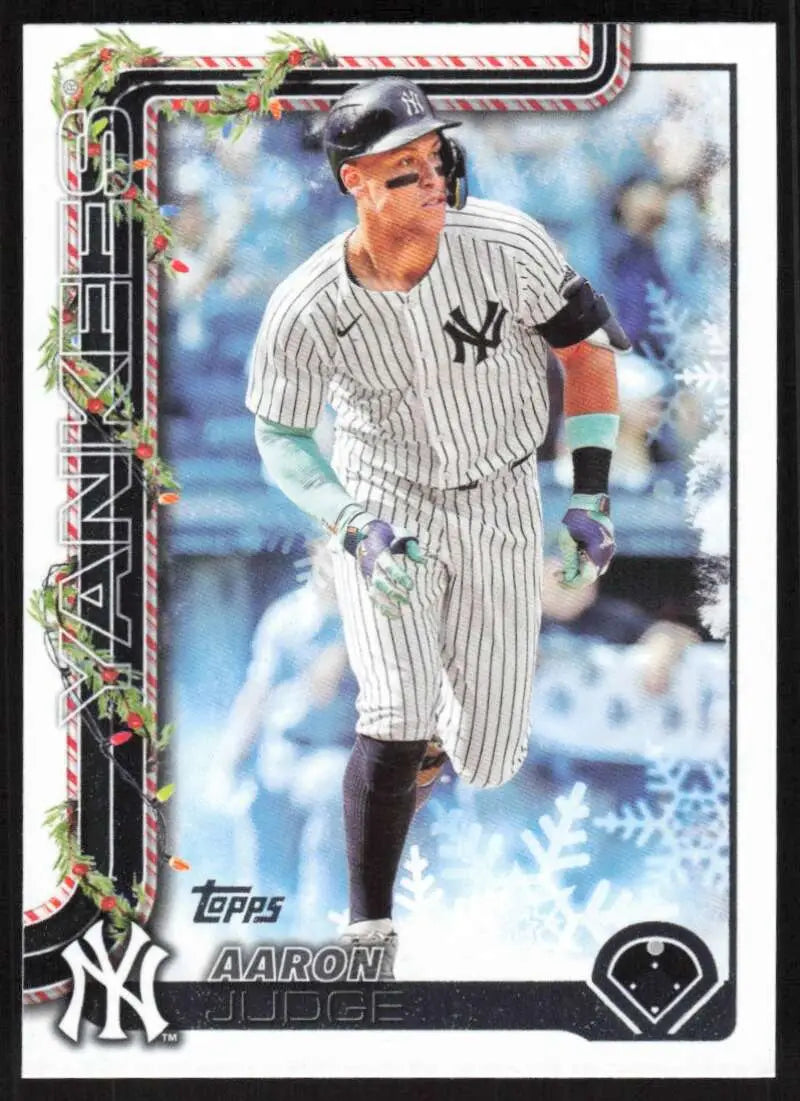 2025 Topps Holiday #H161 Aaron Judge NM-MT New York Yankees Baseball Card - Baseball Card Single