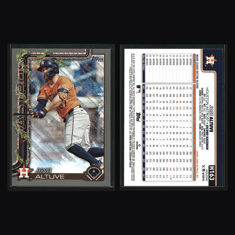 2025 Topps Holiday #H163 Jose Altuve Silver Glitter Houston Astros