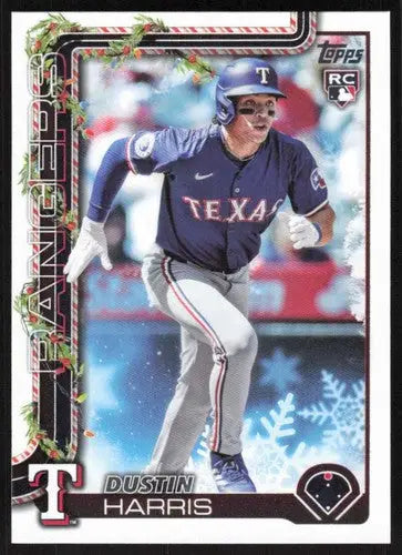 2025 Topps Holiday #H166 Dustin Harris NM-MT RC Rookie Rangers ID:80595 - Baseball Card Single