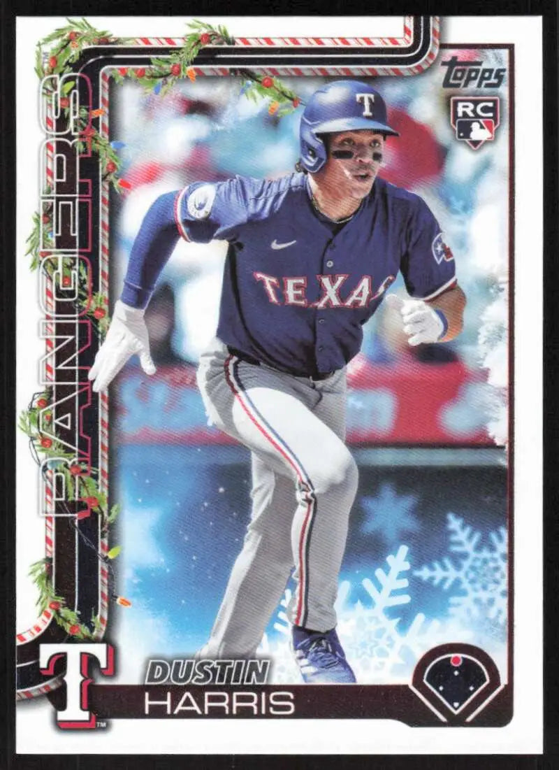 2025 Topps Holiday #H166 Dustin Harris NM-MT RC Rookie Texas Rangers Baseball Card - Baseball Card Single