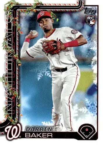 2025 Topps Holiday #H167 Darren Baker NM-MT RC Rookie Nationals ID:79972 - Baseball Card Single