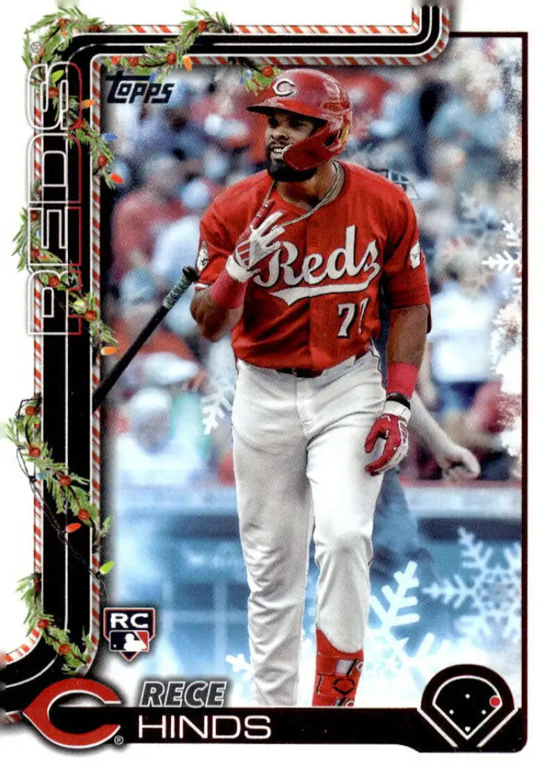 2025 Topps Holiday #H168 Rece Hinds NM-MT RC Rookie Cincinnati Reds Baseball Card - Baseball Card Single