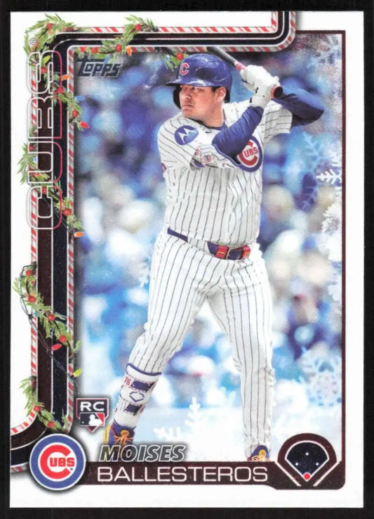 2025 Topps Holiday #H169 Moises Ballesteros NM-MT RC Rookie Chicago Cubs Baseball Card - Baseball Card Single