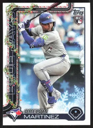 2025 Topps Holiday #H17 Orelvis Martinez NM-MT RC Rookie Blue Jays ID:79835 - Baseball Card Single