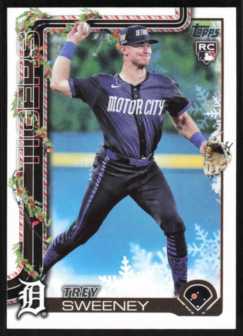 2025 Topps Holiday #H172 Trey Sweeney NM-MT RC Rookie Detroit Tigers Baseball Card - Baseball Card Single