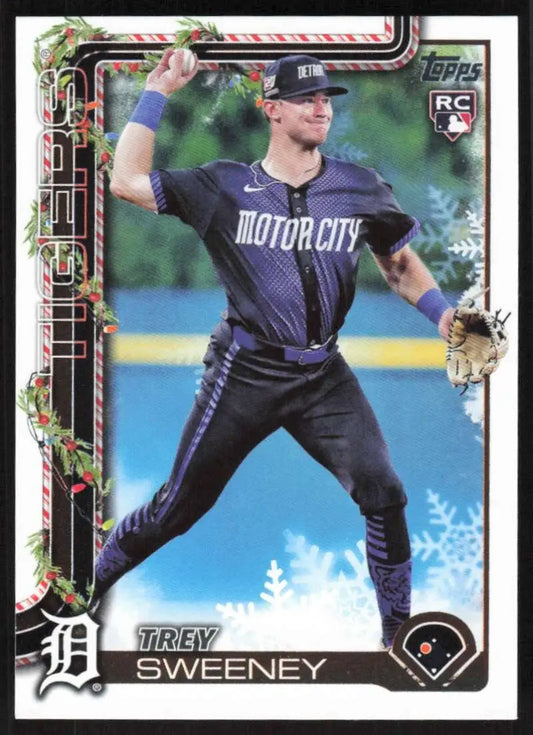 2025 Topps Holiday #H172 Trey Sweeney NM-MT RC Rookie Detroit Tigers Baseball Card - Baseball Card Single