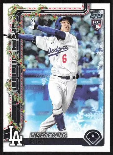2025 Topps Holiday #H174 Hyeseong Kim NM-MT RC Rookie Dodgers ID:80599 - Baseball Card Single
