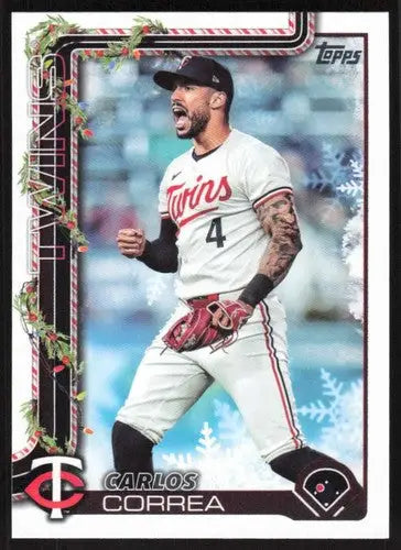 2025 Topps Holiday #H175 Carlos Correa NM-MT Twins ID:79977 - Baseball Card Single