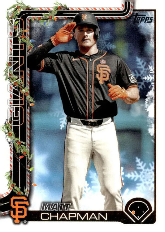 2025 Topps Holiday #H177 Matt Chapman NM-MT San Francisco Giants Baseball Card - Baseball Card Single
