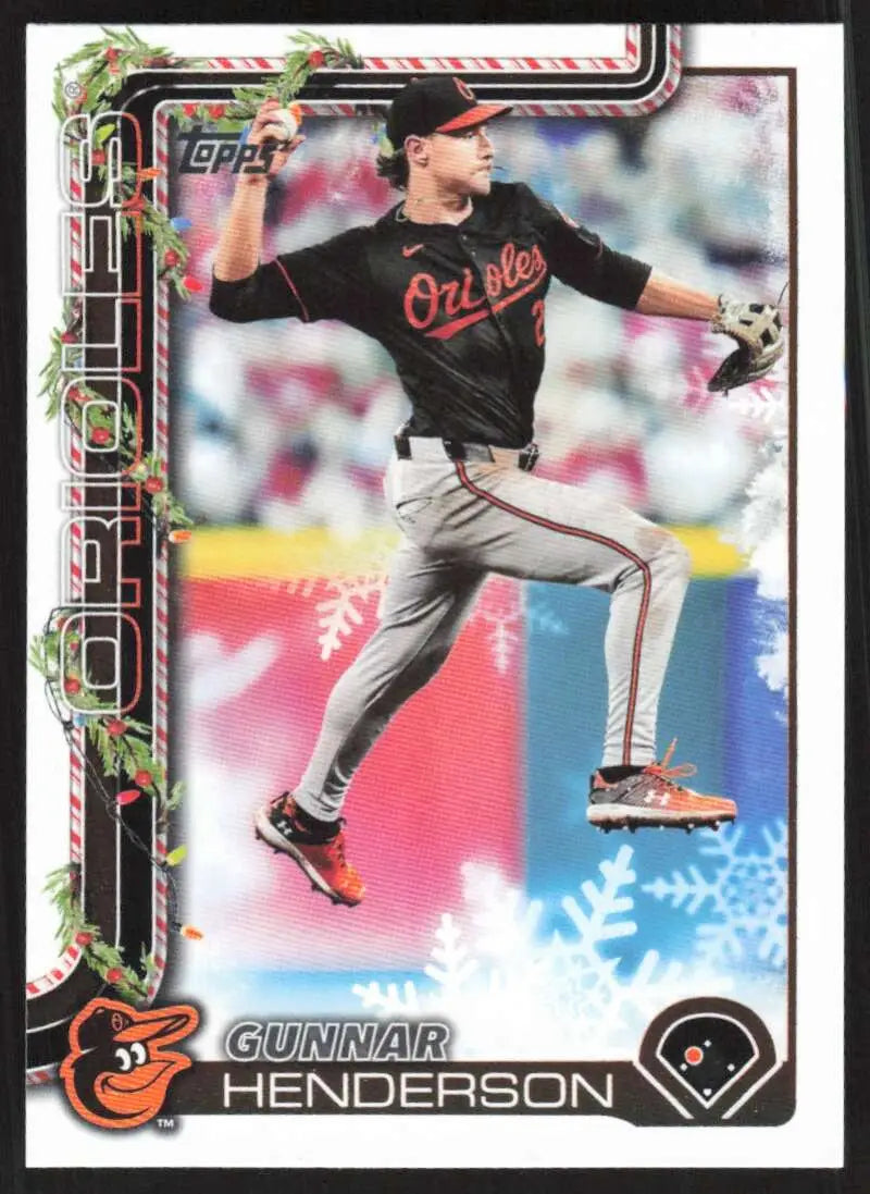 2025 Topps Holiday #H18 Gunnar Henderson NM-MT Baltimore Orioles Baseball Card - Baseball Card Single