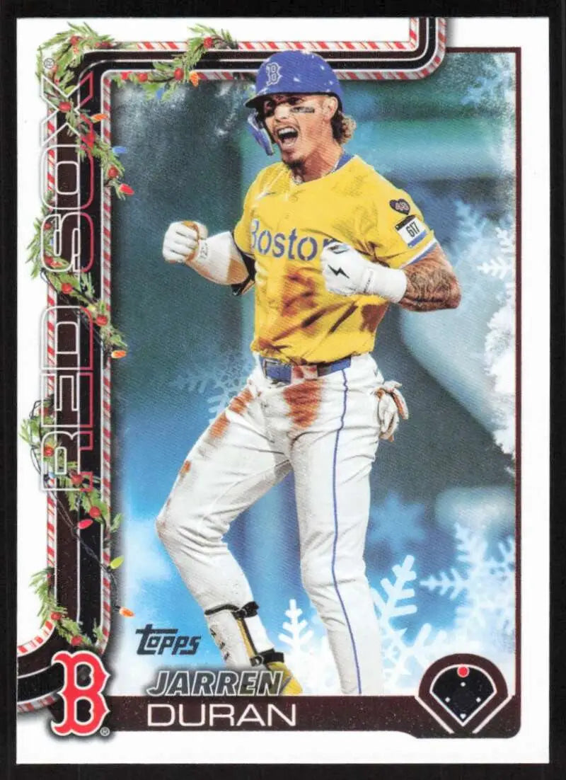 2025 Topps Holiday #H180 Jarren Duran NM-MT Boston Red Sox Baseball Card - Baseball Card Single