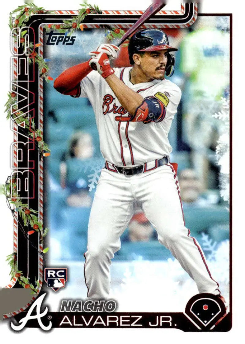 2025 Topps Holiday #H183 Nacho Alvarez Jr. NM-MT RC Rookie Atlanta Braves Baseball Card - Baseball Card Single
