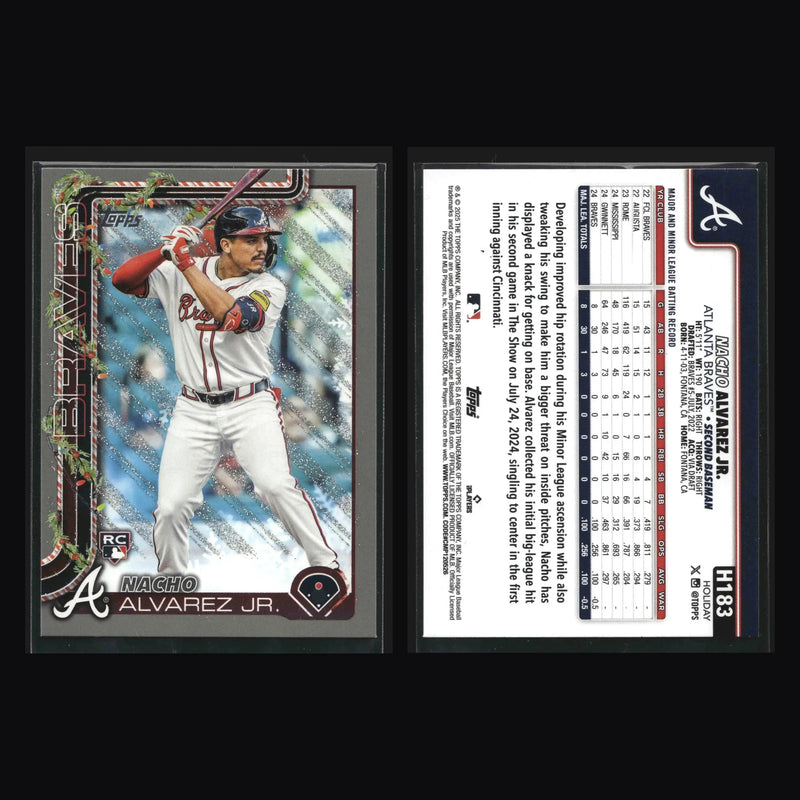 2025 Topps Holiday #H183 Nacho Alvarez Jr RC Silver Glitter Atlanta Braves