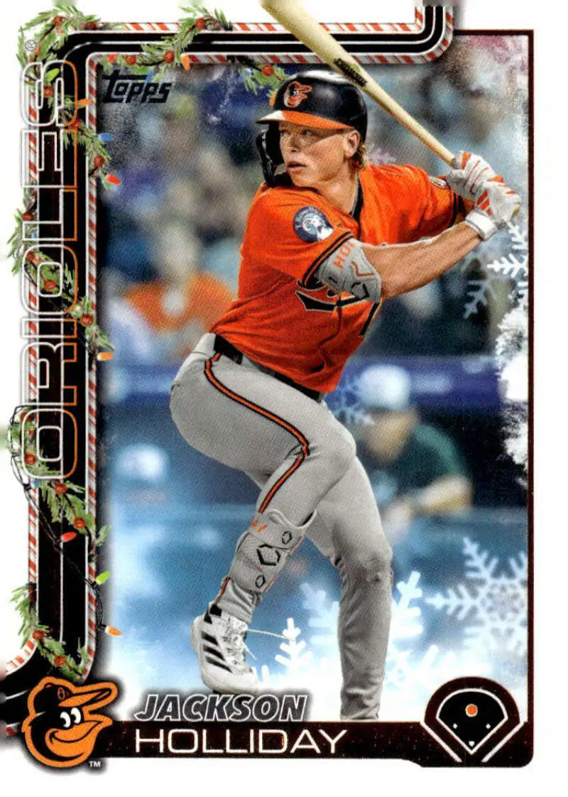 2025 Topps Holiday #H188 Jackson Holliday NM-MT Baltimore Orioles Baseball Card - Baseball Card Single