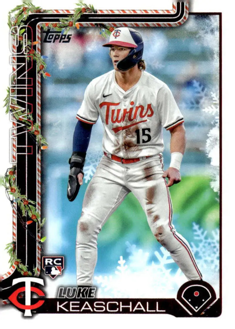 2025 Topps Holiday #H189 Luke Keaschall NM-MT RC Rookie Twins ID:80602 - Baseball Card Single