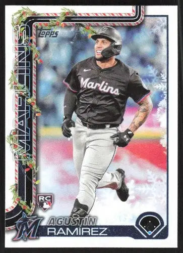 2025 Topps Holiday #H19 Agustin Ramirez NM-MT RC Rookie Marlins ID:80556 - Baseball Card Single