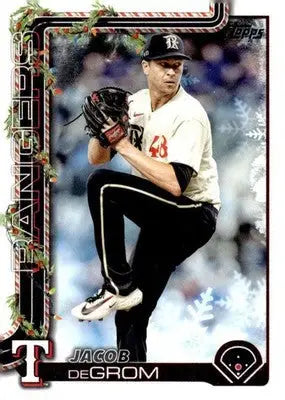 2025 Topps Holiday #H196 Jacob deGrom NM-MT Rangers ID:79994 - Baseball Card Single