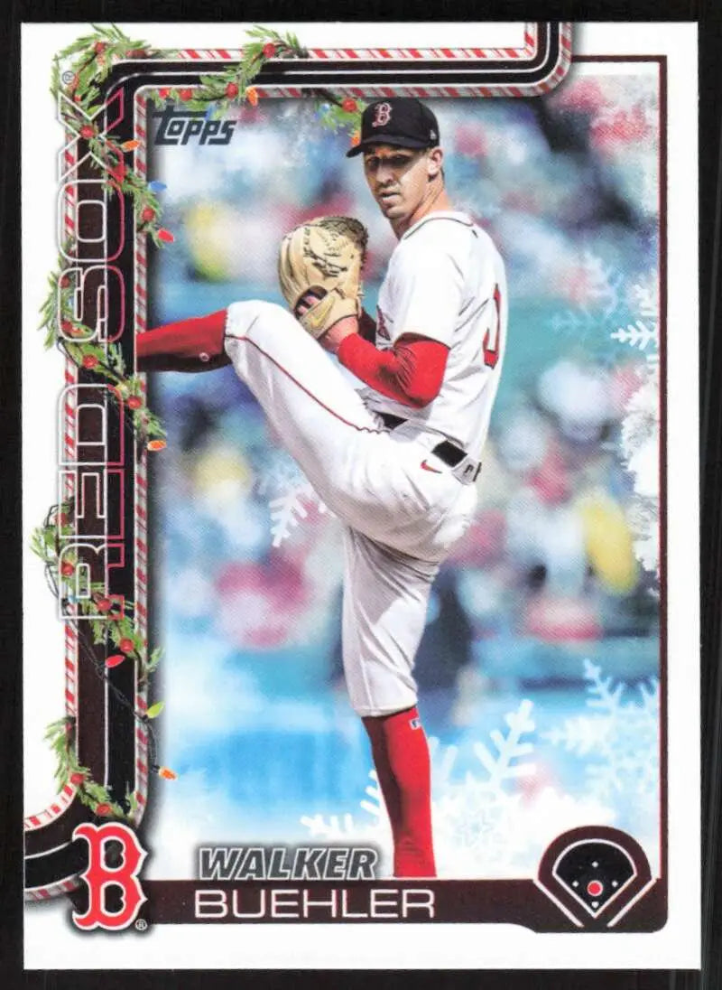 2025 Topps Holiday #H197 Walker Buehler NM-MT Boston Red Sox Baseball Card - Baseball Card Single